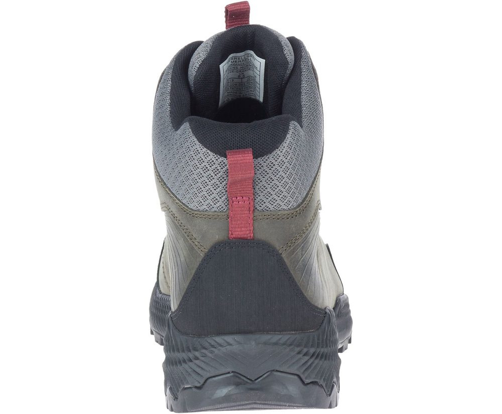 Botas Homem - Merrell Forestbound Mid Waterproof - Verde Oliva/Pretas - LPC089671